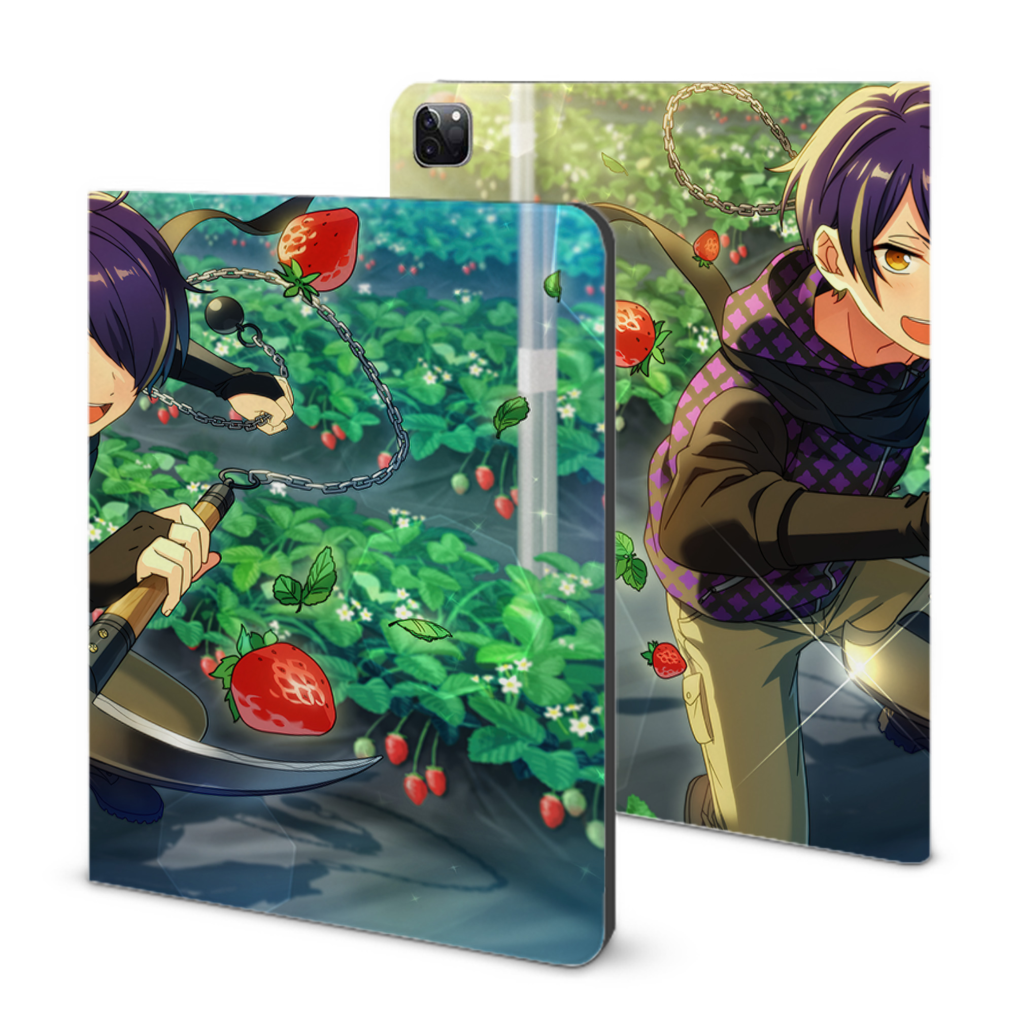 （画像用） あんさんぶるスターズ! Ensemble Stars IPad ケース ブック型 PUレザー TPU 耐衝撃 軽量 薄型 ペン収納なし 全面保護 IPad 各モデル対応